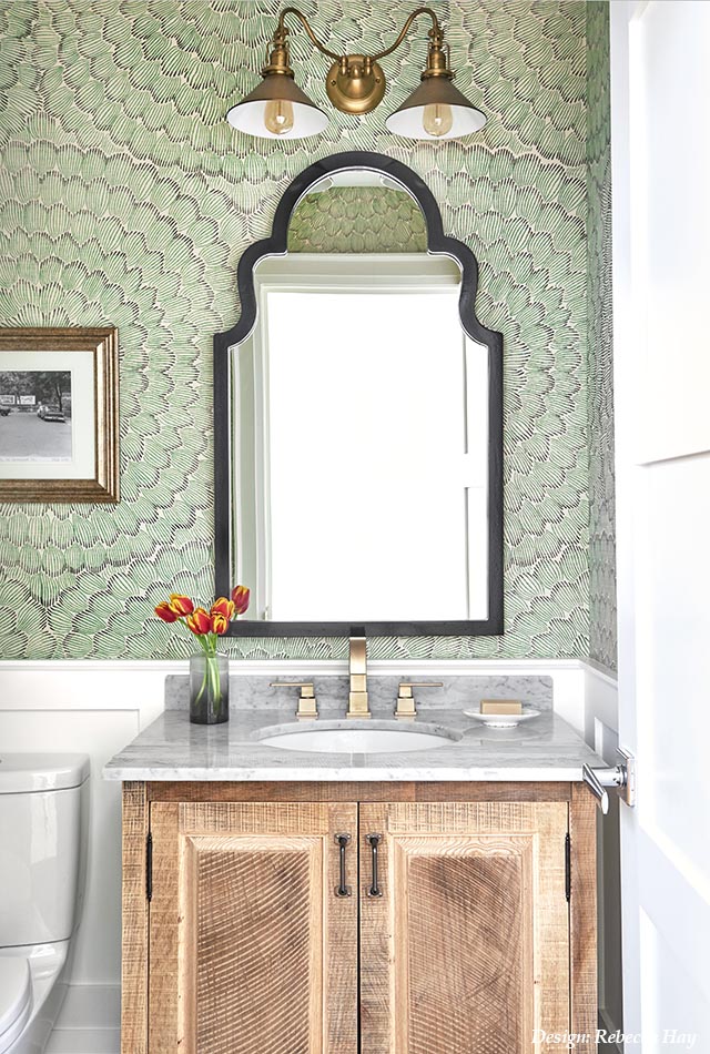 Small Bathroom Design, Rebecca Hay Design, Green Bathroom, Jewel Box Bathroom